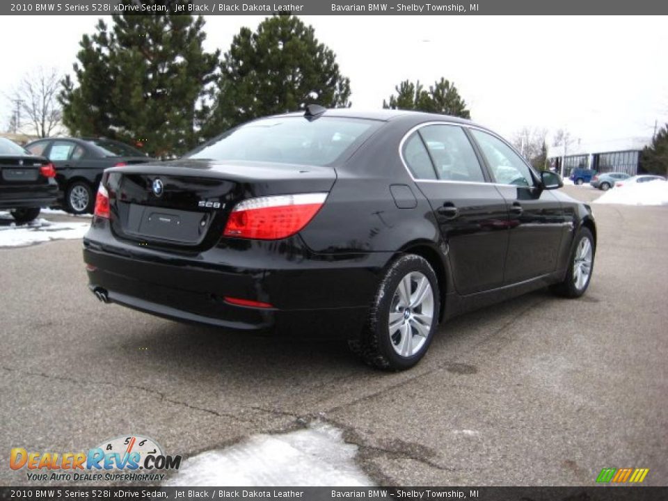 2010 BMW 5 Series 528i xDrive Sedan Jet Black / Black Dakota Leather Photo #5