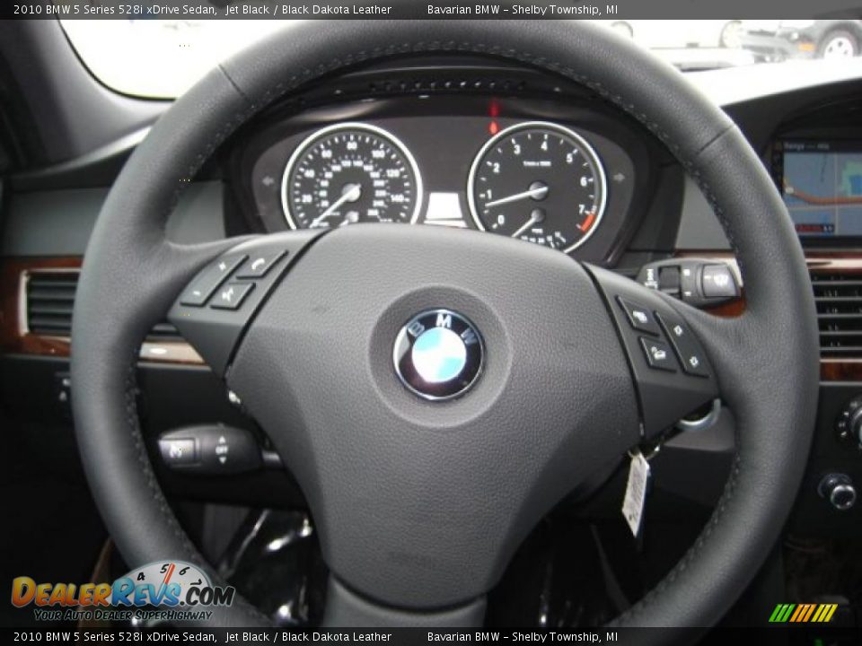 2010 BMW 5 Series 528i xDrive Sedan Jet Black / Black Dakota Leather Photo #16