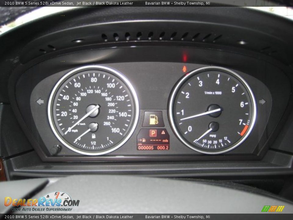 2010 BMW 5 Series 528i xDrive Sedan Jet Black / Black Dakota Leather Photo #17