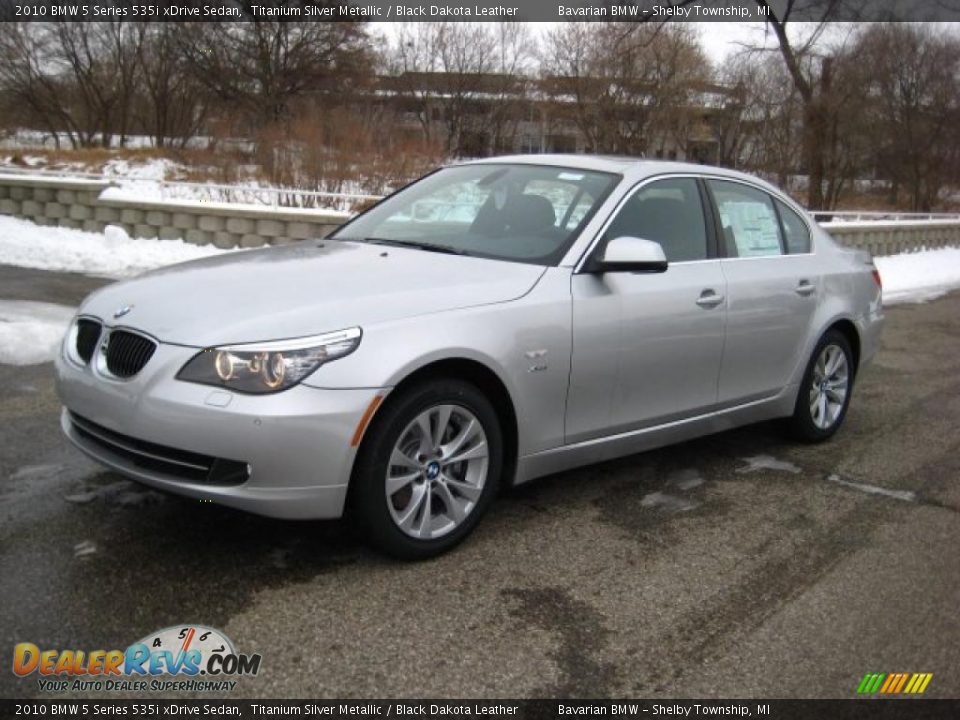 2010 BMW 5 Series 535i xDrive Sedan Titanium Silver Metallic / Black Dakota Leather Photo #1
