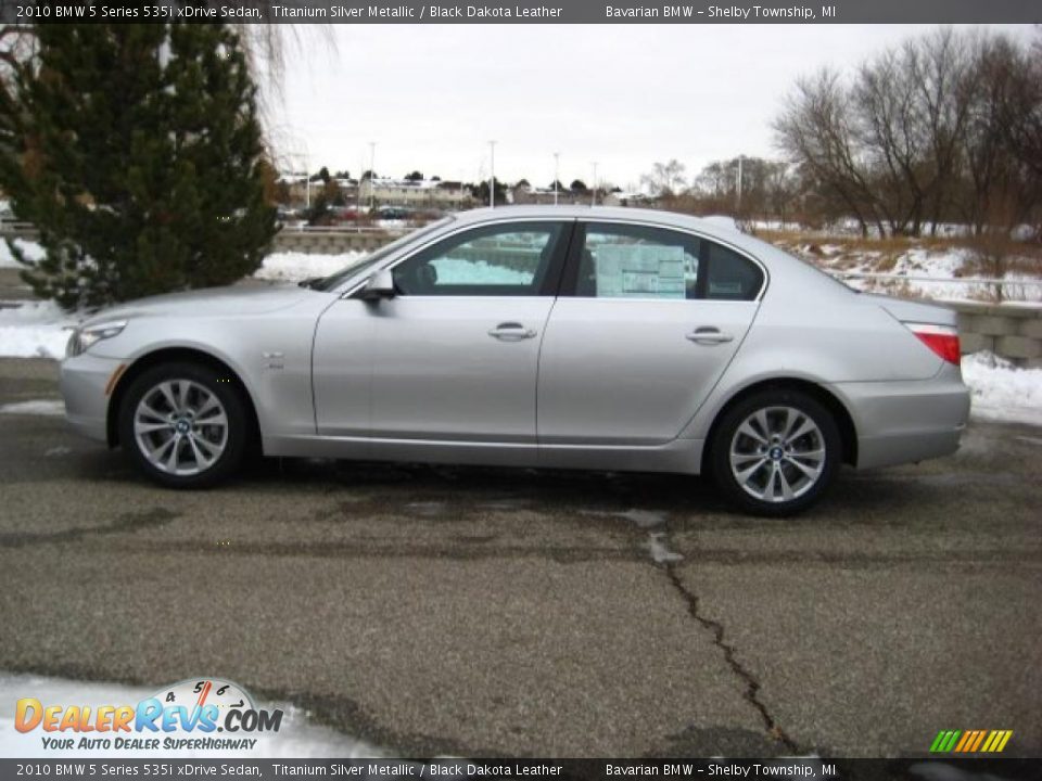 2010 BMW 5 Series 535i xDrive Sedan Titanium Silver Metallic / Black Dakota Leather Photo #2
