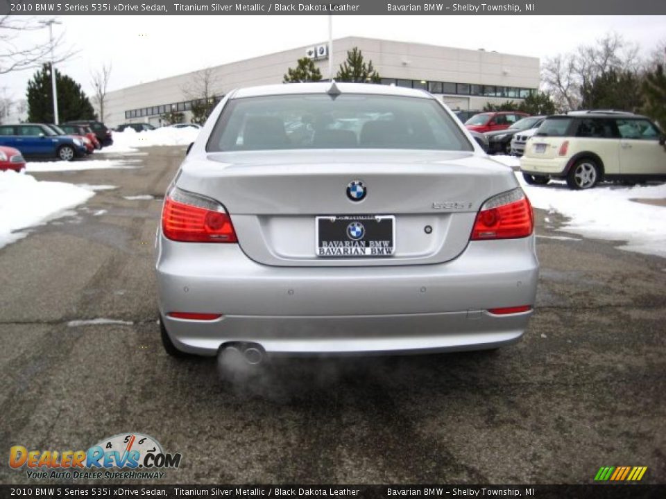 2010 BMW 5 Series 535i xDrive Sedan Titanium Silver Metallic / Black Dakota Leather Photo #4