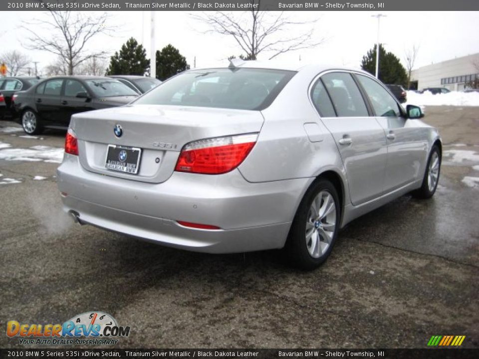 2010 BMW 5 Series 535i xDrive Sedan Titanium Silver Metallic / Black Dakota Leather Photo #5
