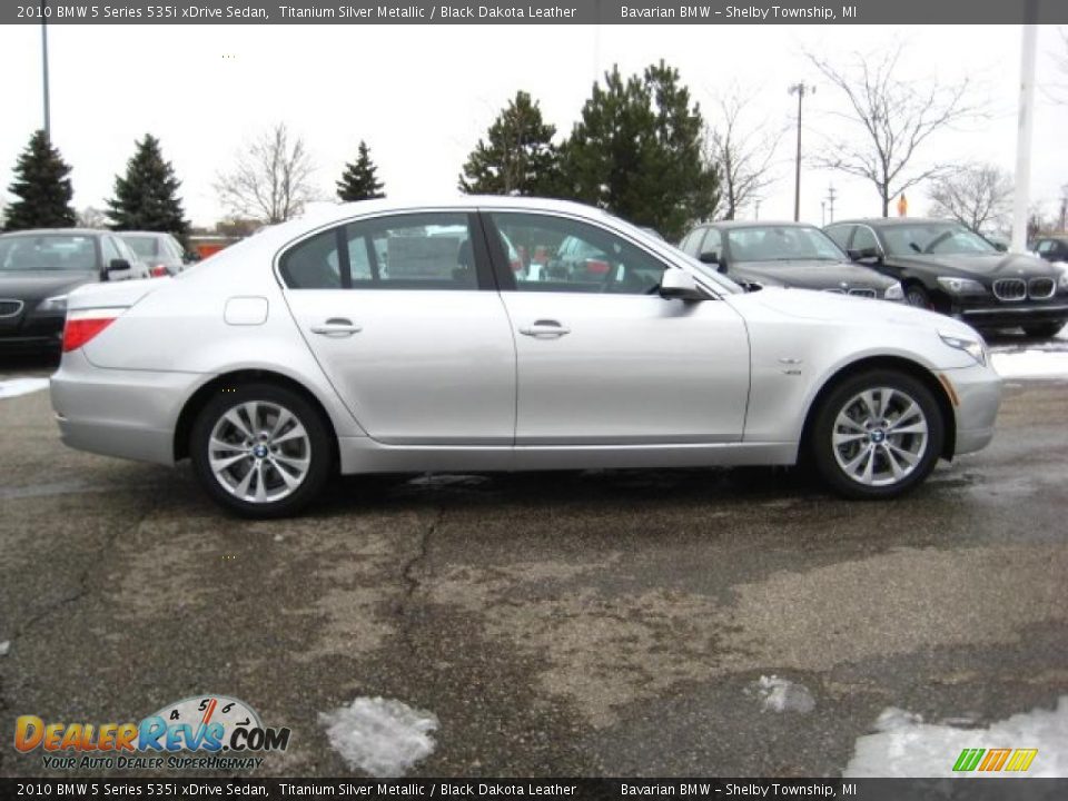 2010 BMW 5 Series 535i xDrive Sedan Titanium Silver Metallic / Black Dakota Leather Photo #6