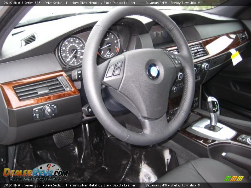 2010 BMW 5 Series 535i xDrive Sedan Titanium Silver Metallic / Black Dakota Leather Photo #9