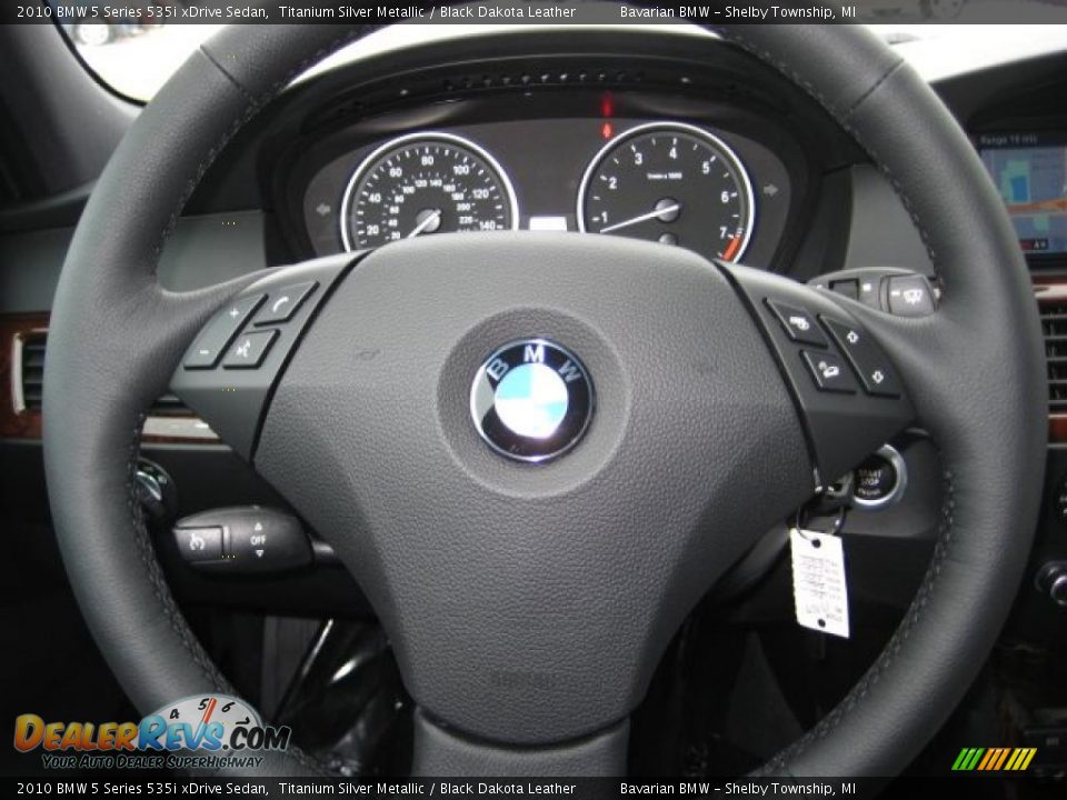 2010 BMW 5 Series 535i xDrive Sedan Titanium Silver Metallic / Black Dakota Leather Photo #16
