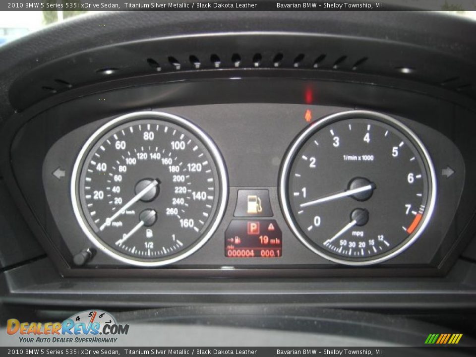 2010 BMW 5 Series 535i xDrive Sedan Titanium Silver Metallic / Black Dakota Leather Photo #17