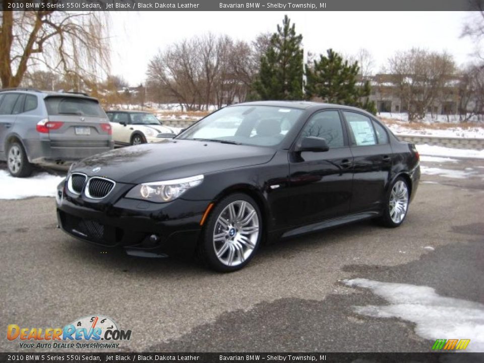 2010 BMW 5 Series 550i Sedan Jet Black / Black Dakota Leather Photo #1