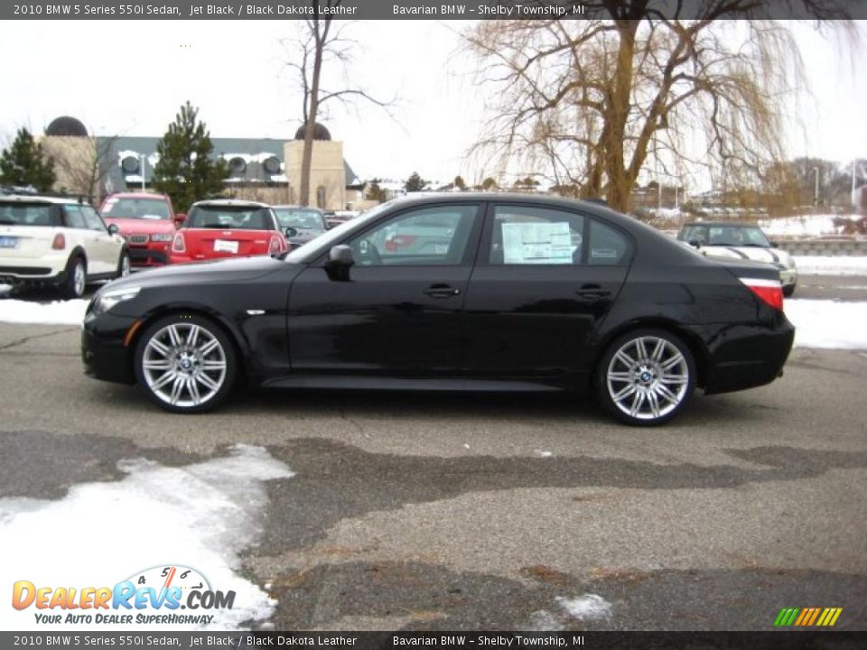 2010 BMW 5 Series 550i Sedan Jet Black / Black Dakota Leather Photo #2