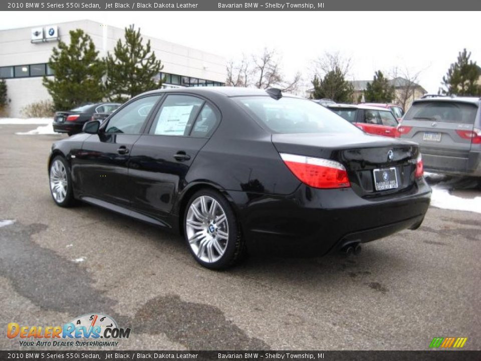 2010 BMW 5 Series 550i Sedan Jet Black / Black Dakota Leather Photo #3