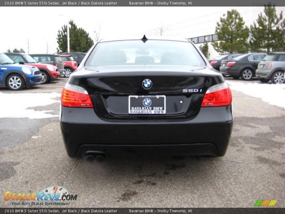 2010 BMW 5 Series 550i Sedan Jet Black / Black Dakota Leather Photo #4