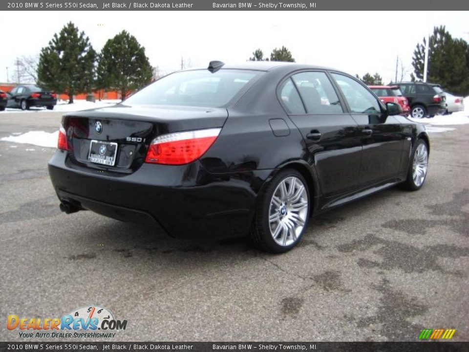 2010 BMW 5 Series 550i Sedan Jet Black / Black Dakota Leather Photo #5