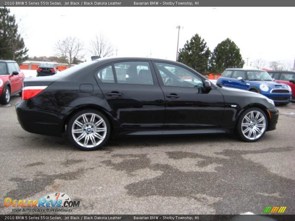 2010 BMW 5 Series 550i Sedan Jet Black / Black Dakota Leather Photo #6