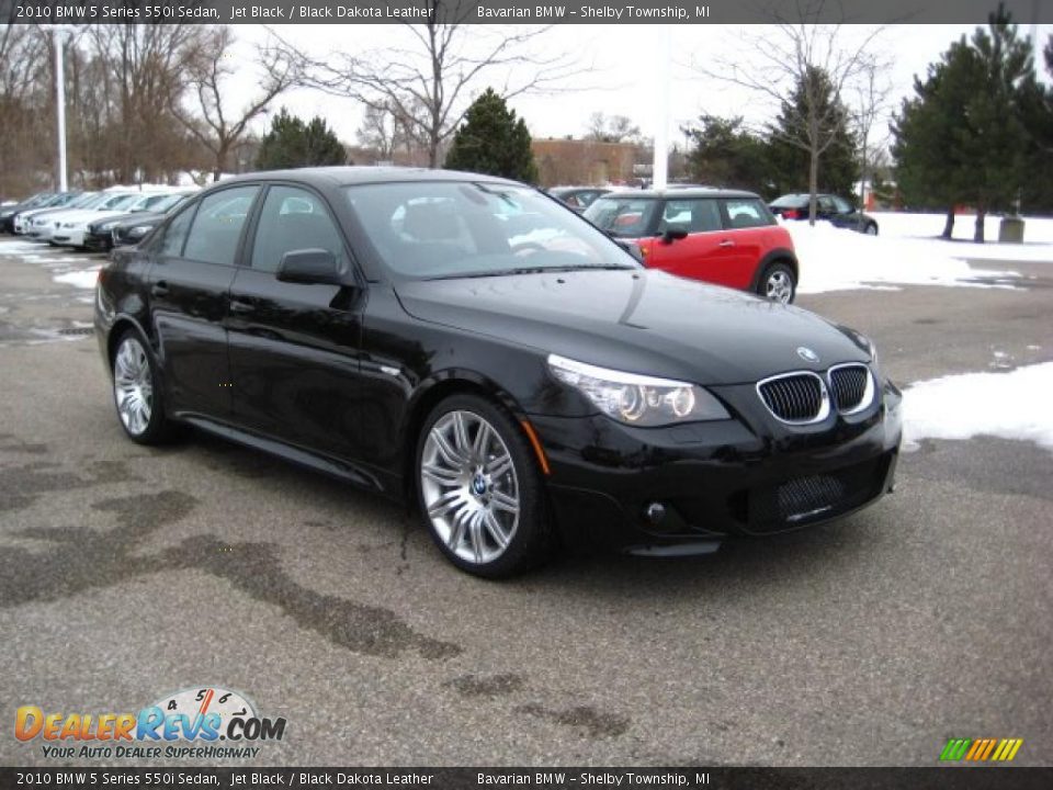 2010 BMW 5 Series 550i Sedan Jet Black / Black Dakota Leather Photo #7