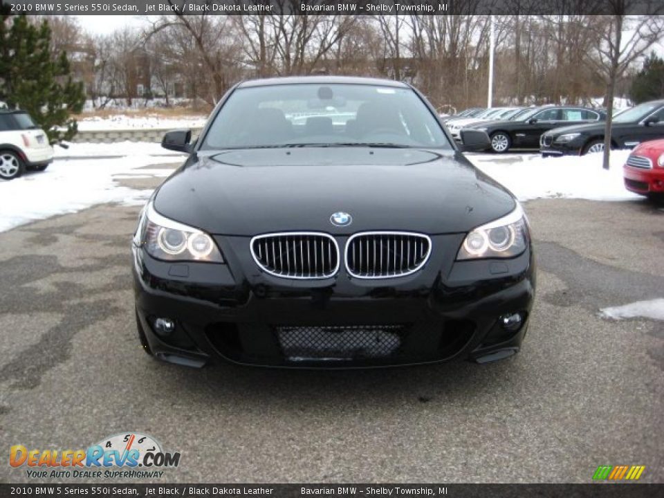 2010 BMW 5 Series 550i Sedan Jet Black / Black Dakota Leather Photo #8