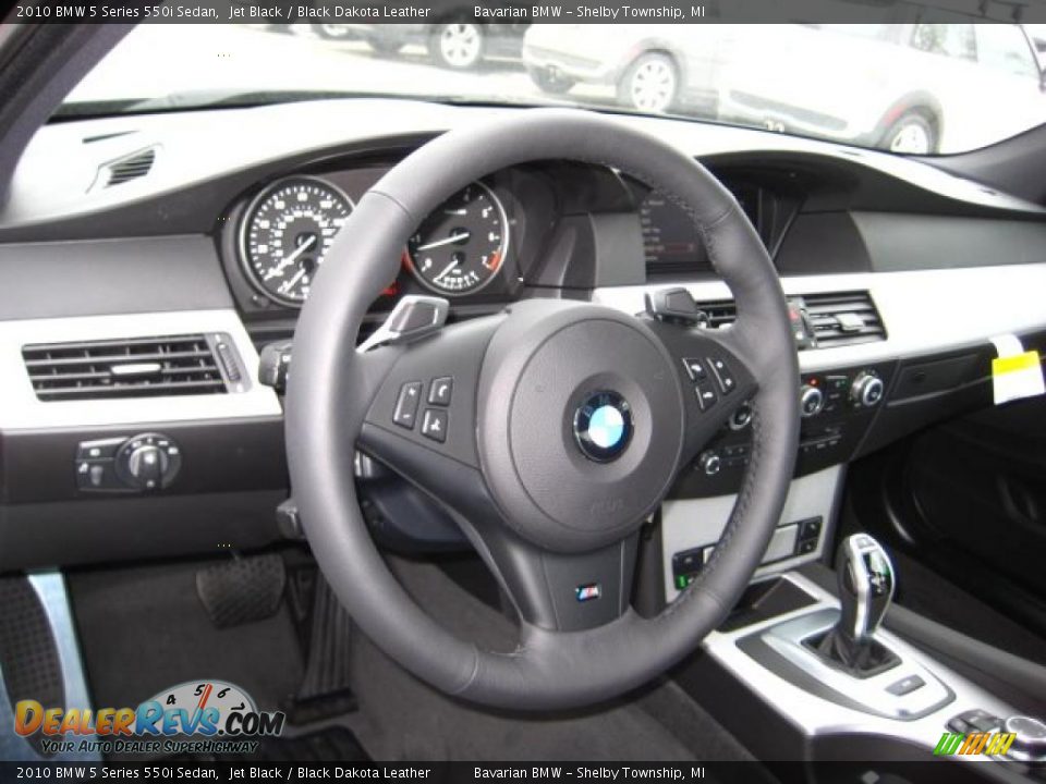 2010 BMW 5 Series 550i Sedan Jet Black / Black Dakota Leather Photo #9