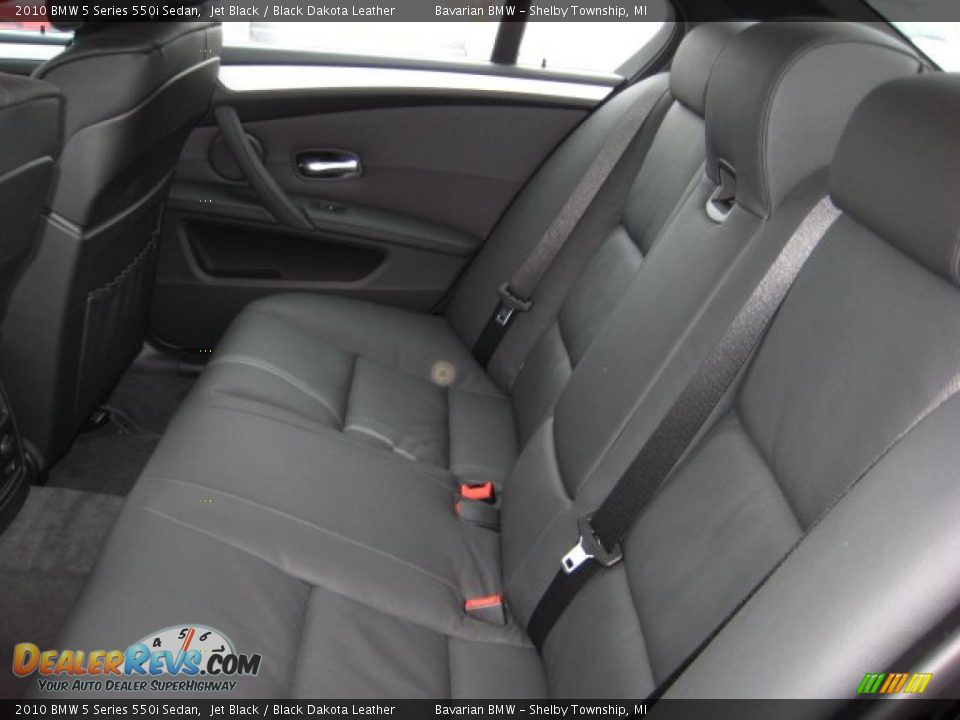 2010 BMW 5 Series 550i Sedan Jet Black / Black Dakota Leather Photo #11