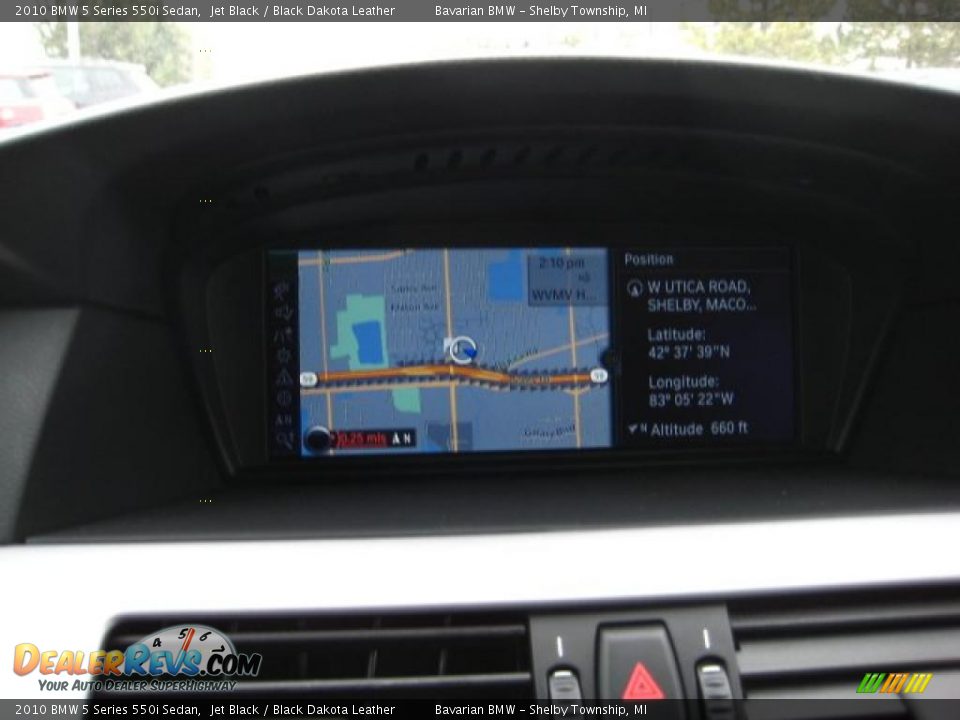 2010 BMW 5 Series 550i Sedan Jet Black / Black Dakota Leather Photo #15
