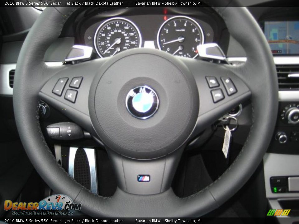 2010 BMW 5 Series 550i Sedan Jet Black / Black Dakota Leather Photo #16