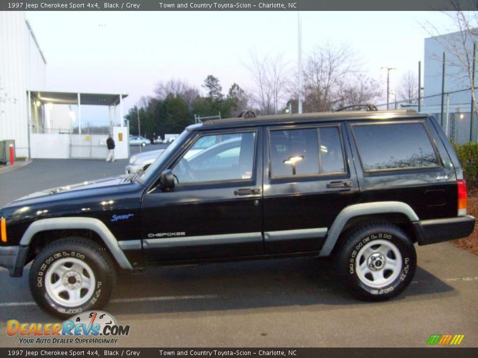 1997 Jeep Cherokee Sport 4x4 Black / Grey Photo #1