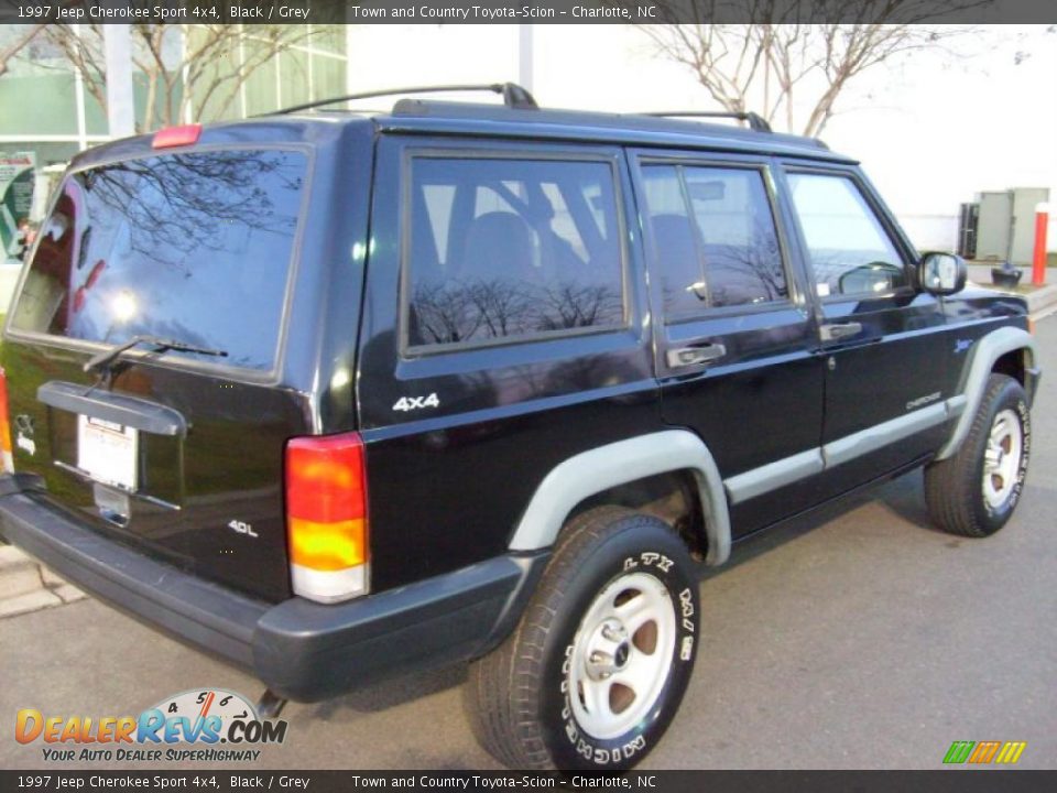 1997 Jeep Cherokee Sport 4x4 Black / Grey Photo #3