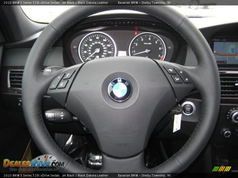 2010 BMW 5 Series 528i xDrive Sedan Jet Black / Black Dakota Leather Photo #16