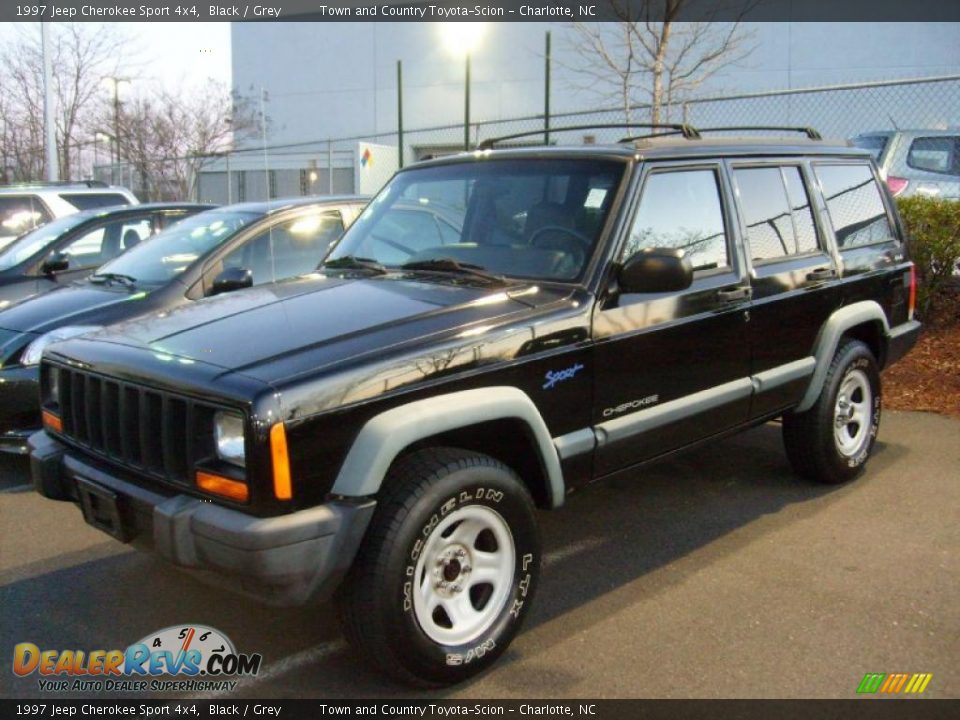 1997 Jeep Cherokee Sport 4x4 Black / Grey Photo #7