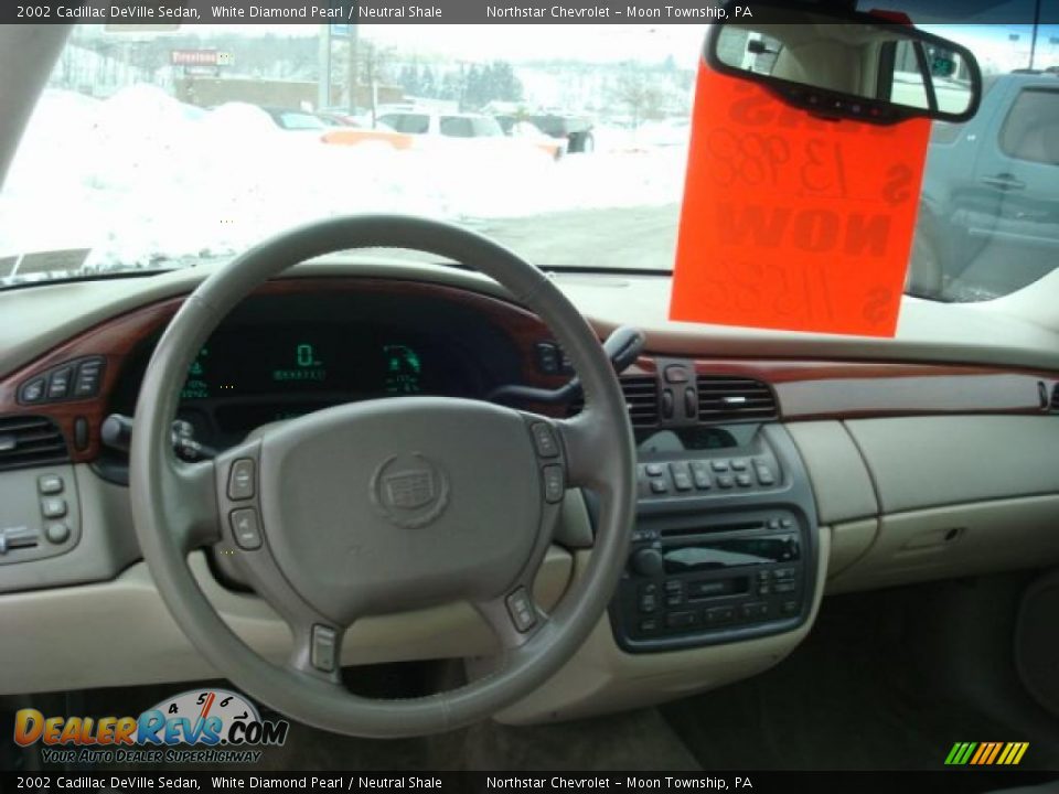 2002 Cadillac DeVille Sedan White Diamond Pearl / Neutral Shale Photo #12