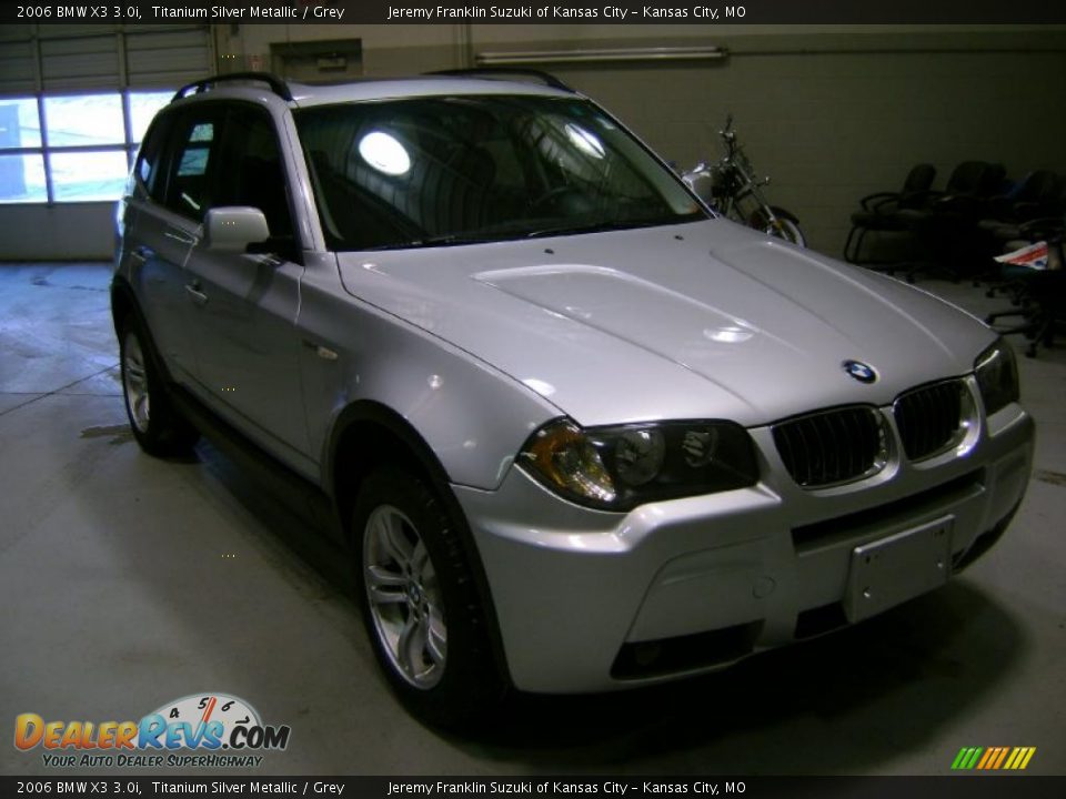2006 BMW X3 3.0i Titanium Silver Metallic / Grey Photo #2