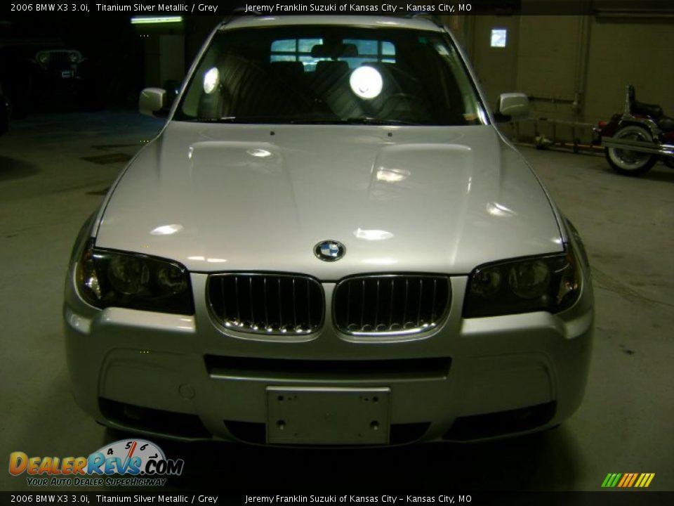 2006 BMW X3 3.0i Titanium Silver Metallic / Grey Photo #3