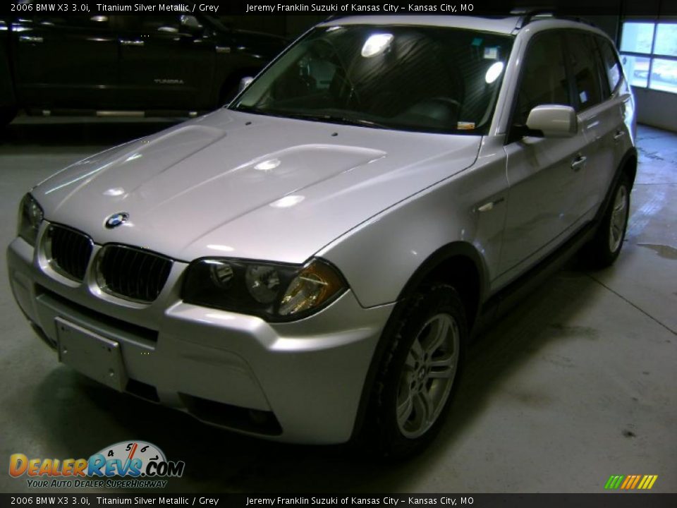 2006 BMW X3 3.0i Titanium Silver Metallic / Grey Photo #4