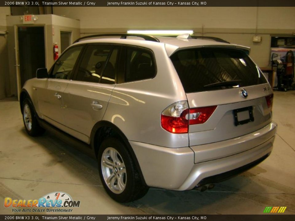 2006 BMW X3 3.0i Titanium Silver Metallic / Grey Photo #5