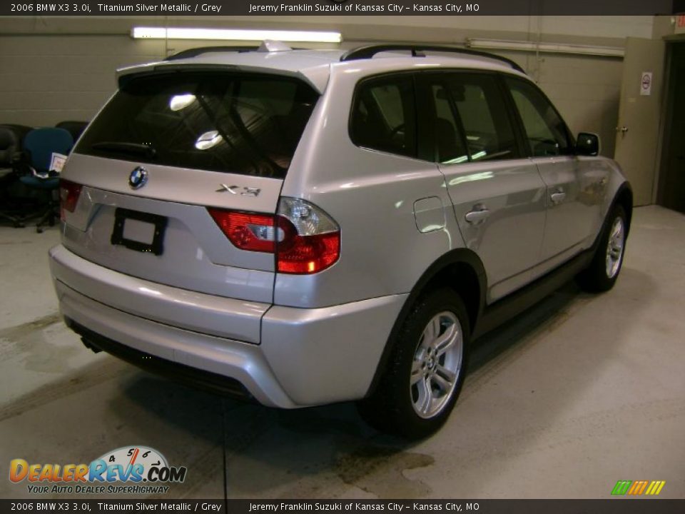 2006 BMW X3 3.0i Titanium Silver Metallic / Grey Photo #7