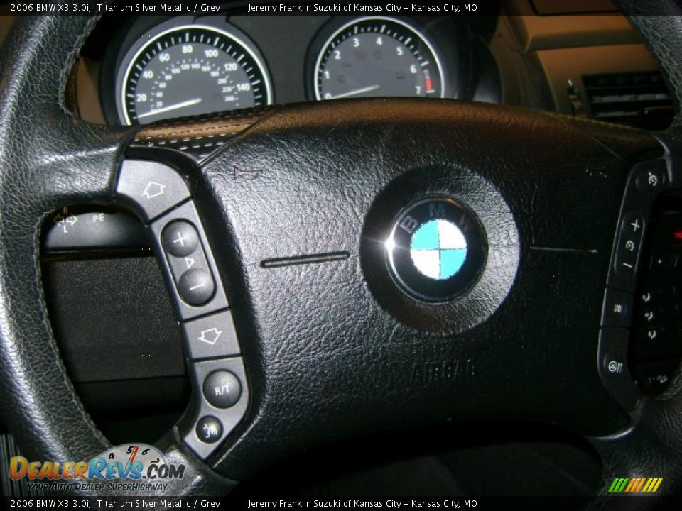 2006 BMW X3 3.0i Titanium Silver Metallic / Grey Photo #11