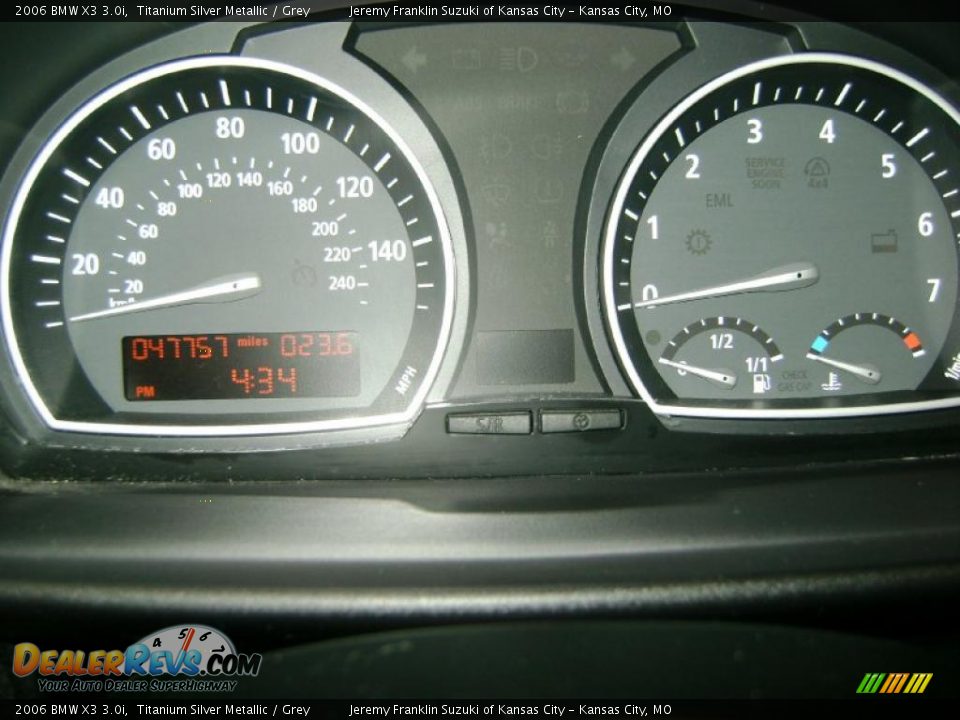 2006 BMW X3 3.0i Titanium Silver Metallic / Grey Photo #12