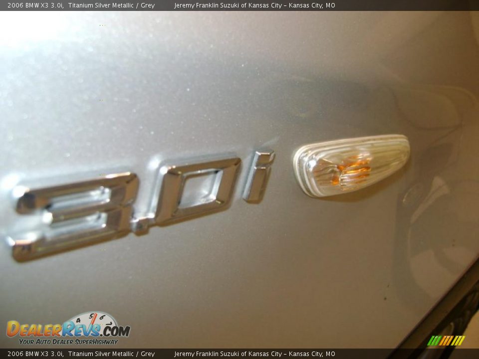 2006 BMW X3 3.0i Titanium Silver Metallic / Grey Photo #29