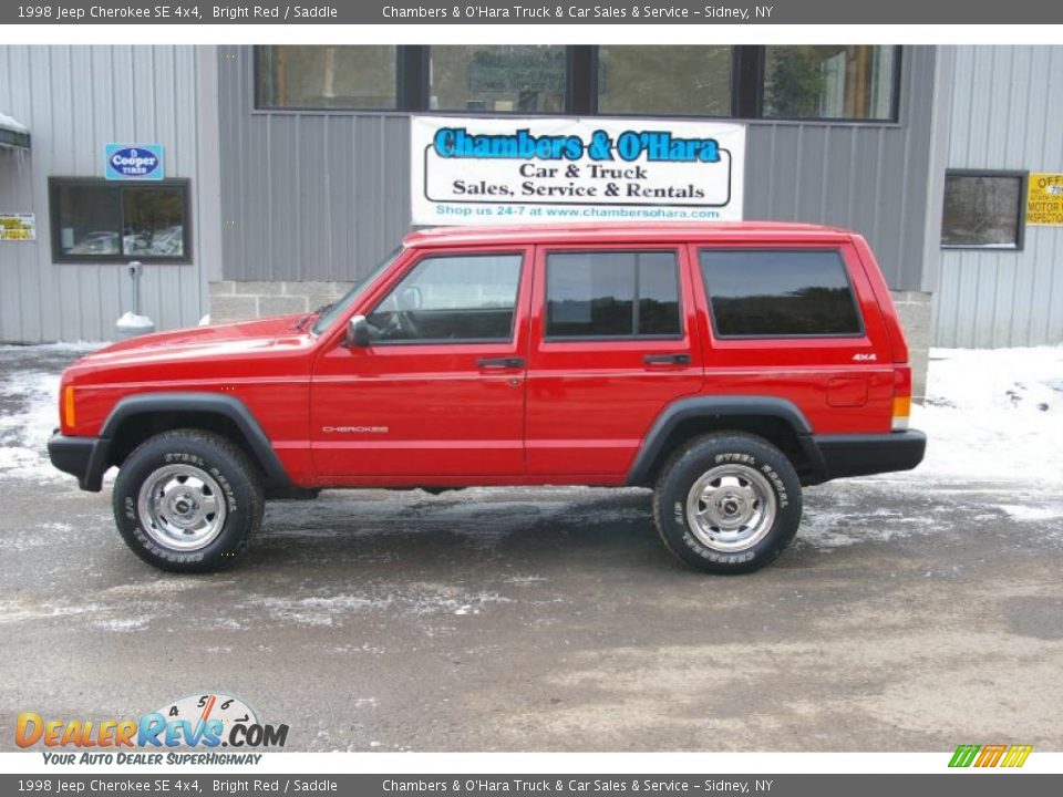 1998 Jeep Cherokee SE 4x4 Bright Red / Saddle Photo #2