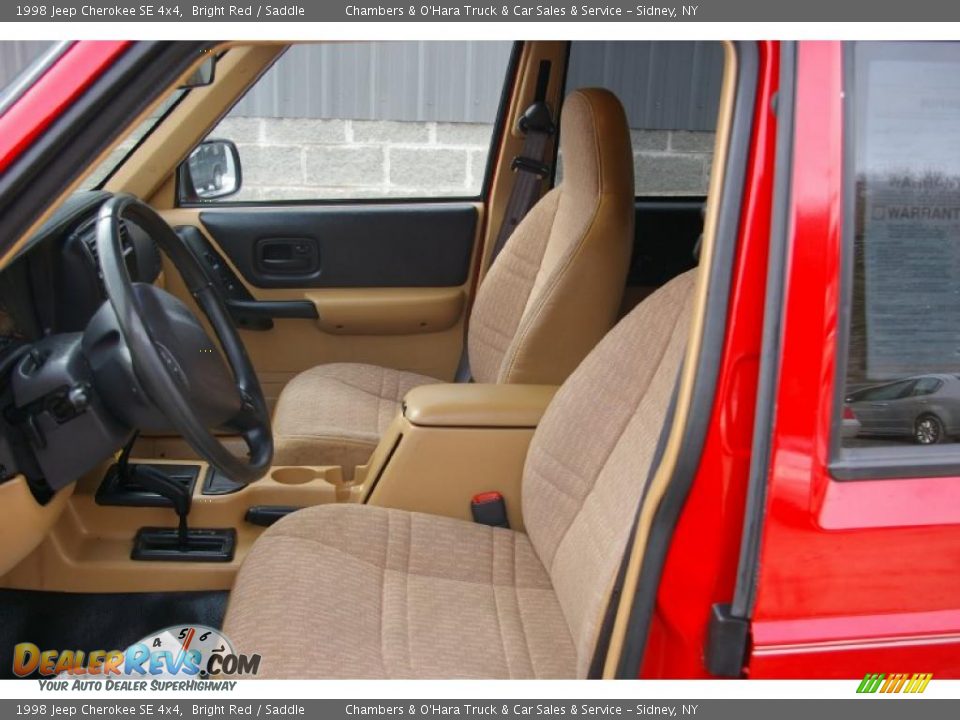 1998 Jeep Cherokee SE 4x4 Bright Red / Saddle Photo #3