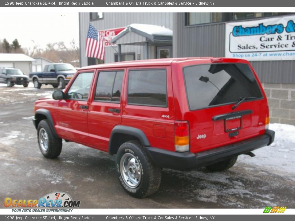 1998 Jeep Cherokee SE 4x4 Bright Red / Saddle Photo #9