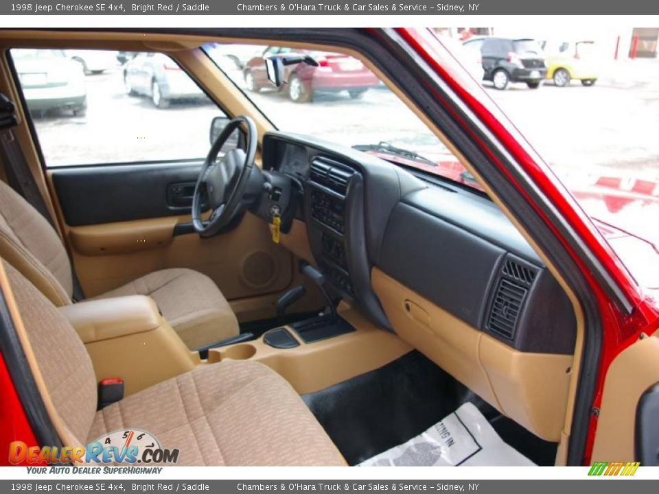 1998 Jeep Cherokee SE 4x4 Bright Red / Saddle Photo #12