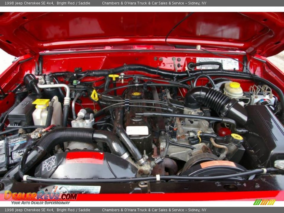 1998 Jeep Cherokee SE 4x4 Bright Red / Saddle Photo #13