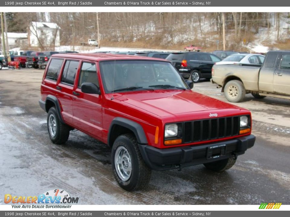 1998 Jeep Cherokee SE 4x4 Bright Red / Saddle Photo #14