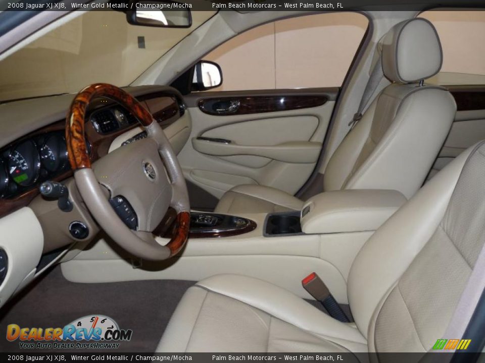 2008 Jaguar XJ XJ8 Winter Gold Metallic / Champagne/Mocha Photo #9
