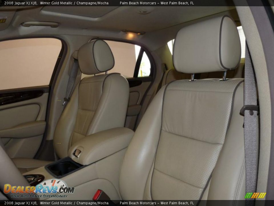 2008 Jaguar XJ XJ8 Winter Gold Metallic / Champagne/Mocha Photo #10