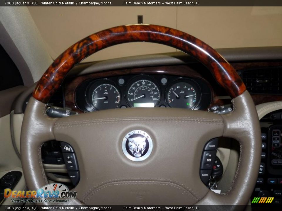 2008 Jaguar XJ XJ8 Winter Gold Metallic / Champagne/Mocha Photo #32