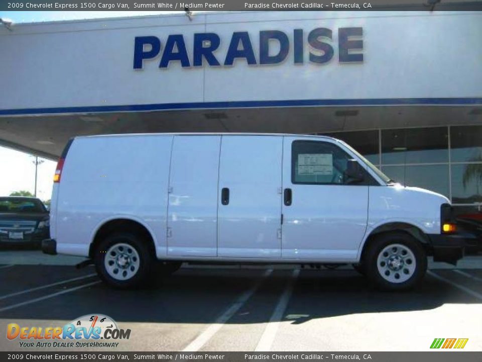 2009 Chevrolet Express 1500 Cargo Van Summit White / Medium Pewter Photo #3