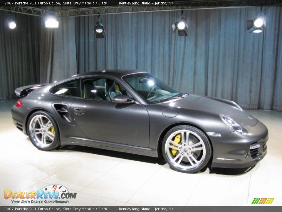 2007 Porsche 911 Turbo Coupe Slate Grey Metallic / Black Photo #3