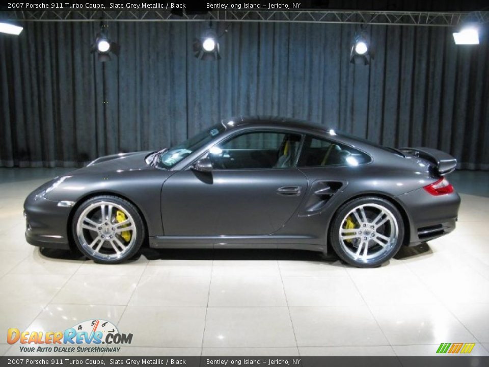 2007 Porsche 911 Turbo Coupe Slate Grey Metallic / Black Photo #18