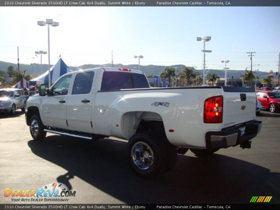 2010 Chevrolet Silverado 3500HD LT Crew Cab 4x4 Dually Summit White / Ebony Photo #5