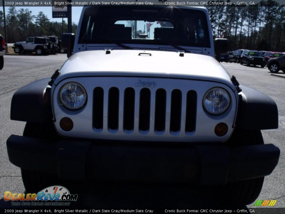 2009 Jeep Wrangler X 4x4 Bright Silver Metallic / Dark Slate Gray/Medium Slate Gray Photo #3